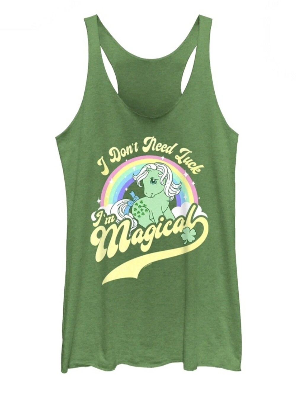 New My Little Pony Woman's 'I'm Magical' Green Graphic Tank Top Size L